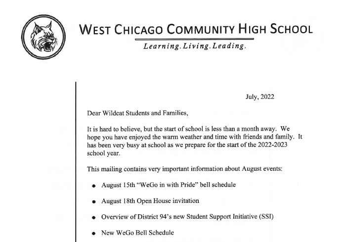  Parent Letter July 2022